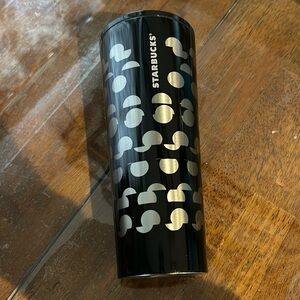 BLACK AND SILVER STARBUCKS CUP